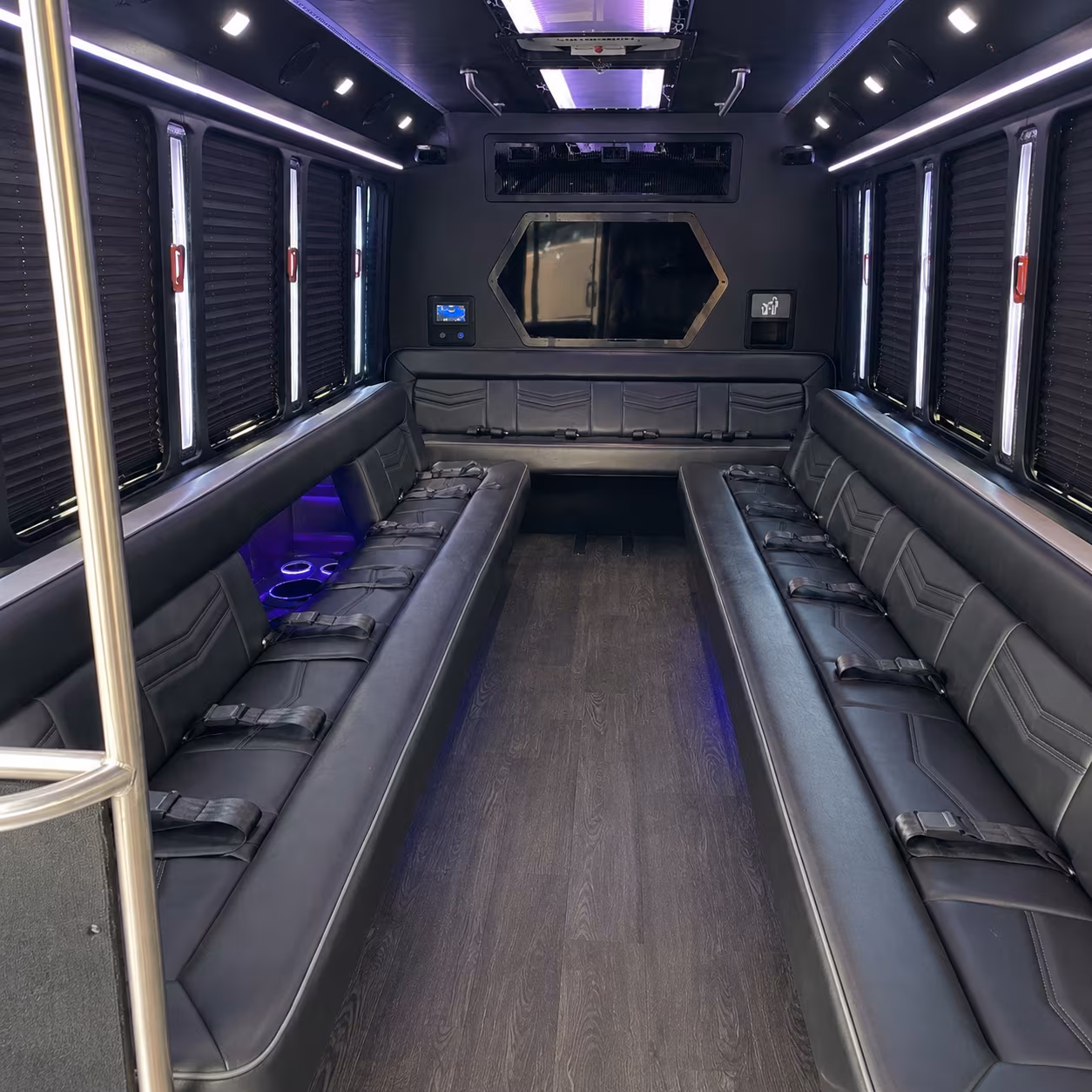 corpus christi 18 passenger party bus interior