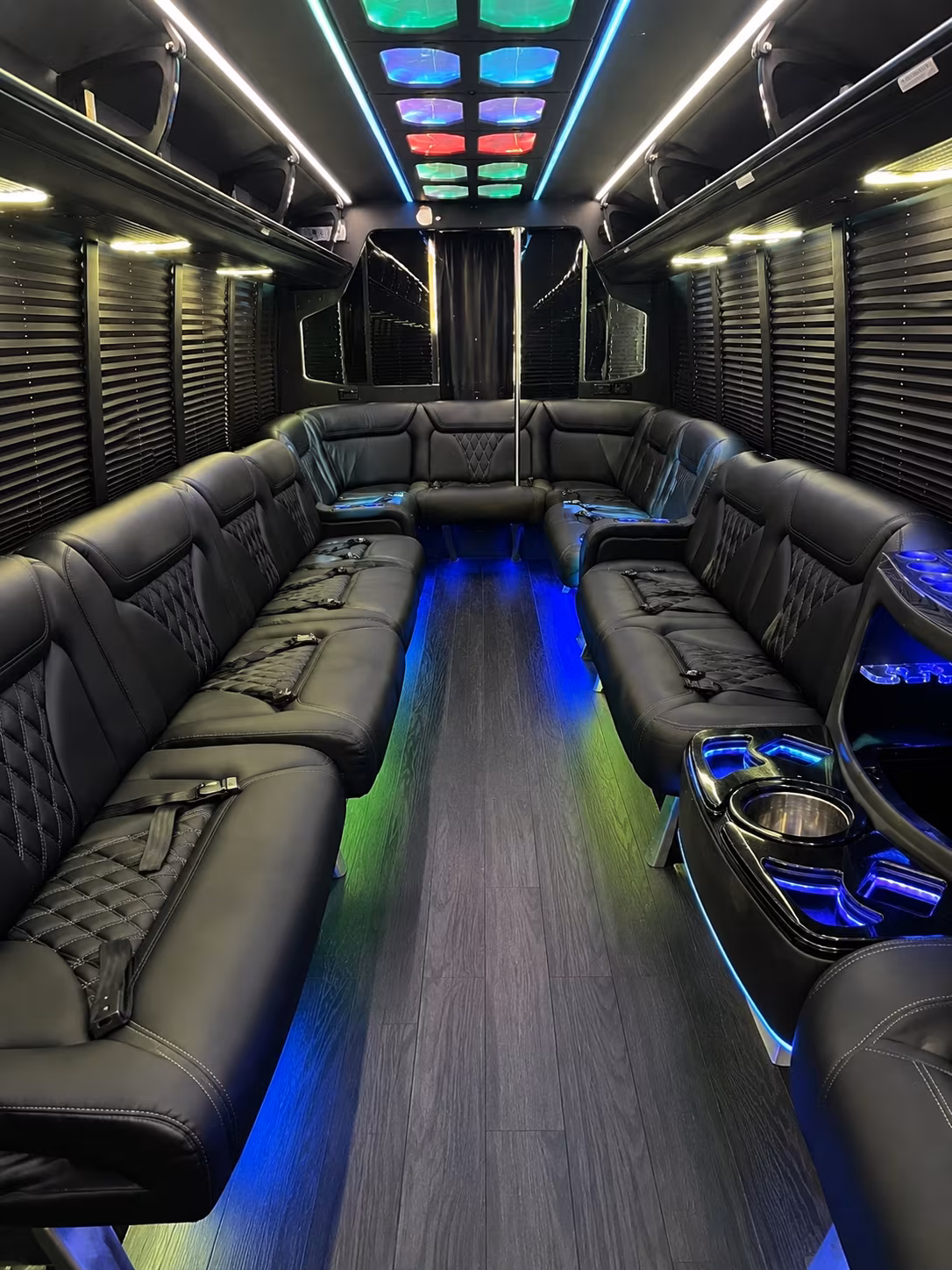corpus christi 20 passenger party bus interior