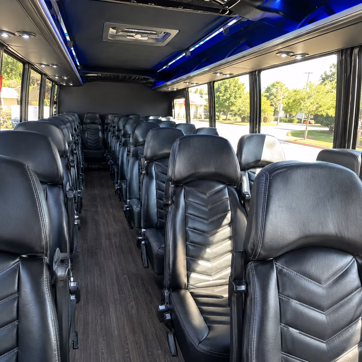 corpus christi 25 passenger minibus inside