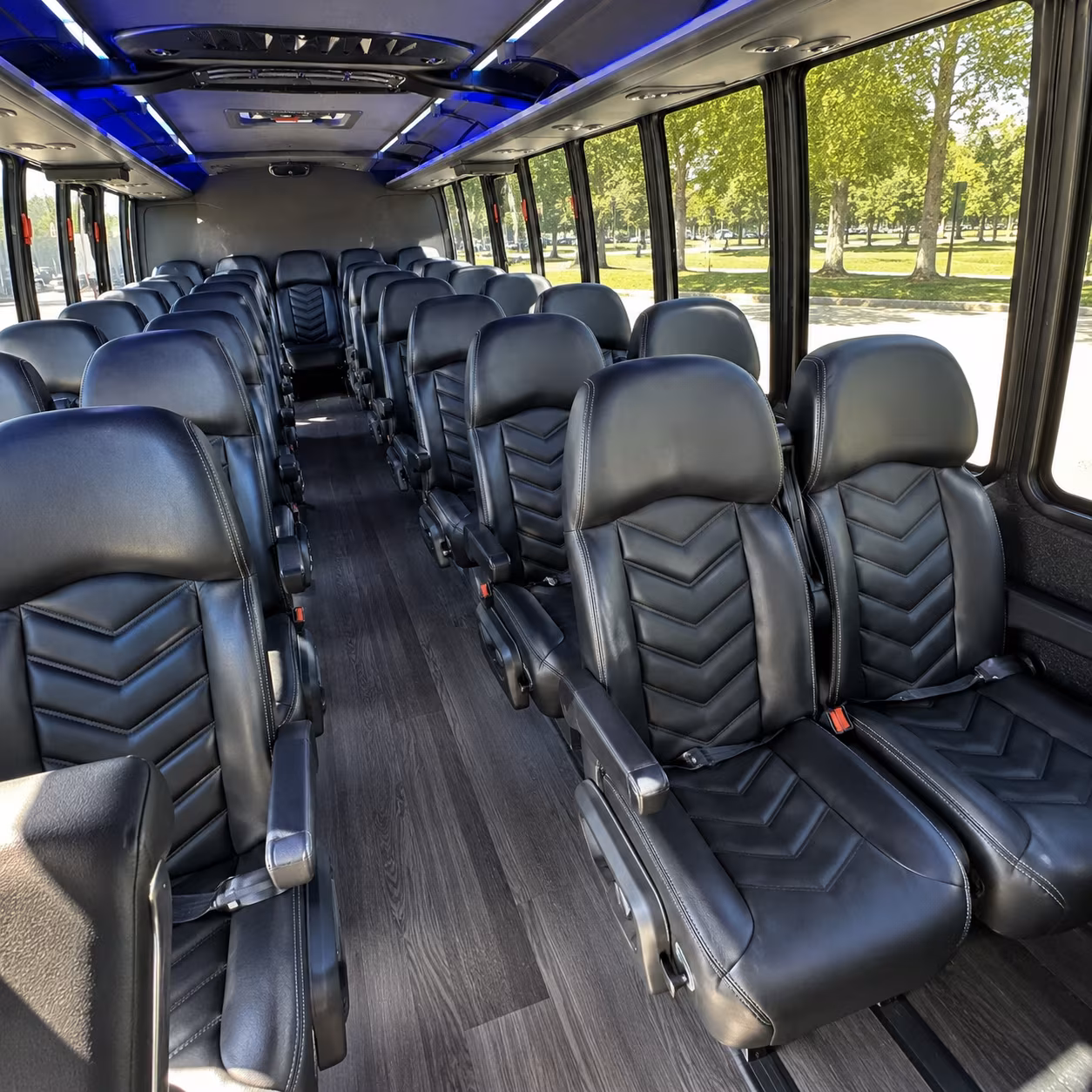 corpus christi 25 passenger minibus interior