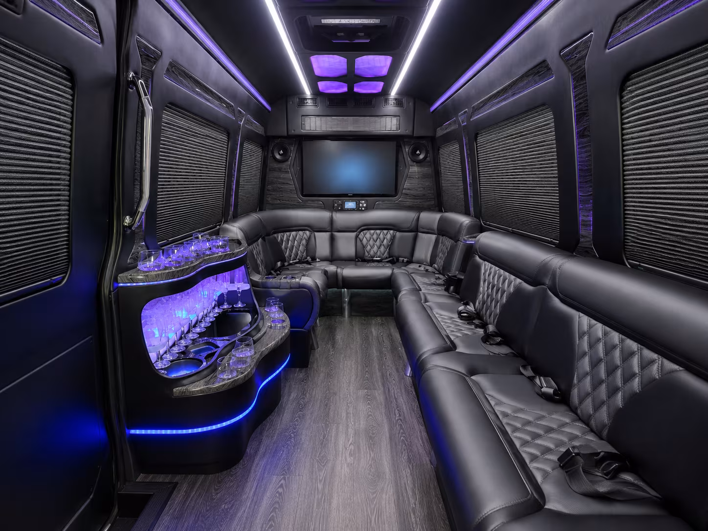 corpus christi 25 passenger party bus interior