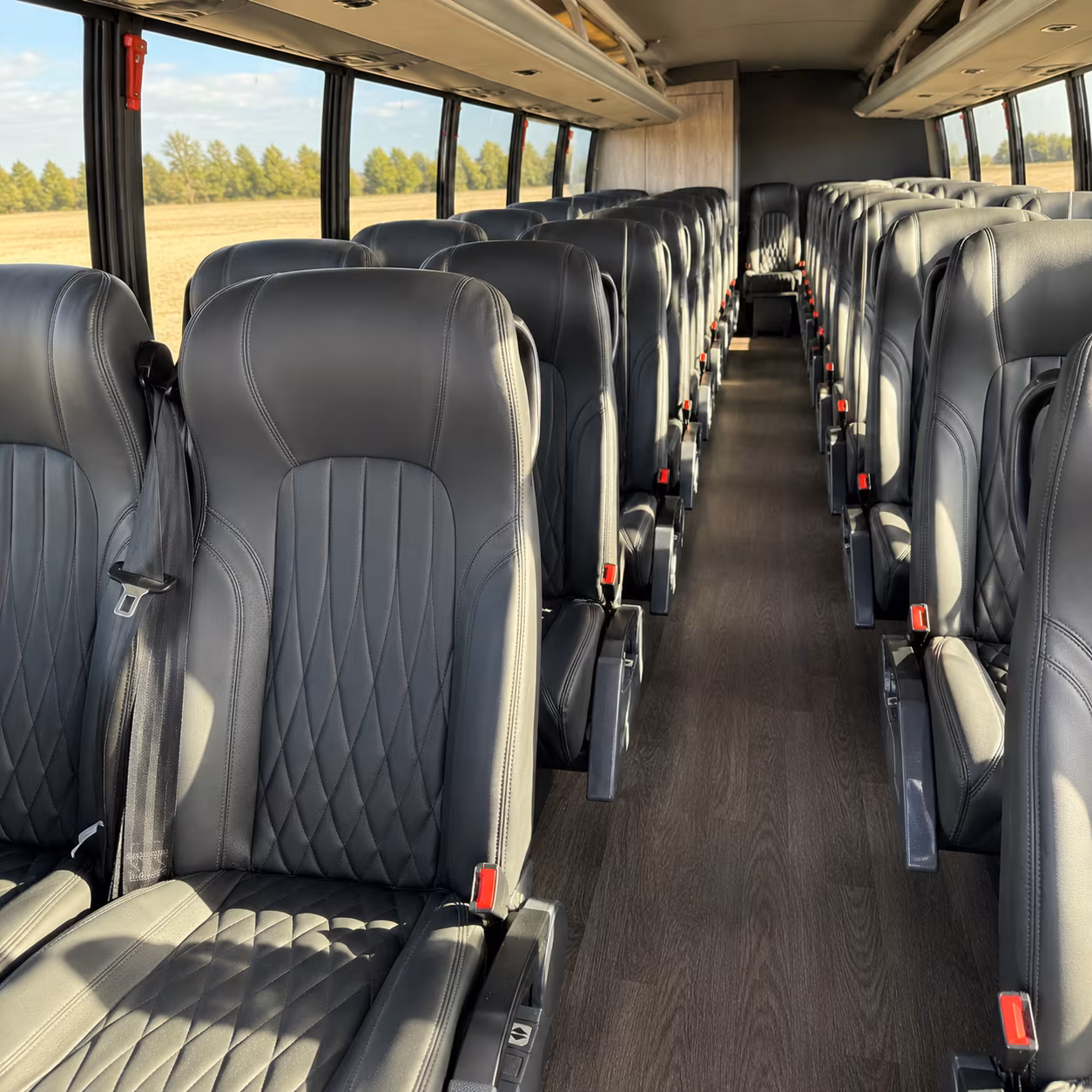 corpus christi 28 passenger minibus inside