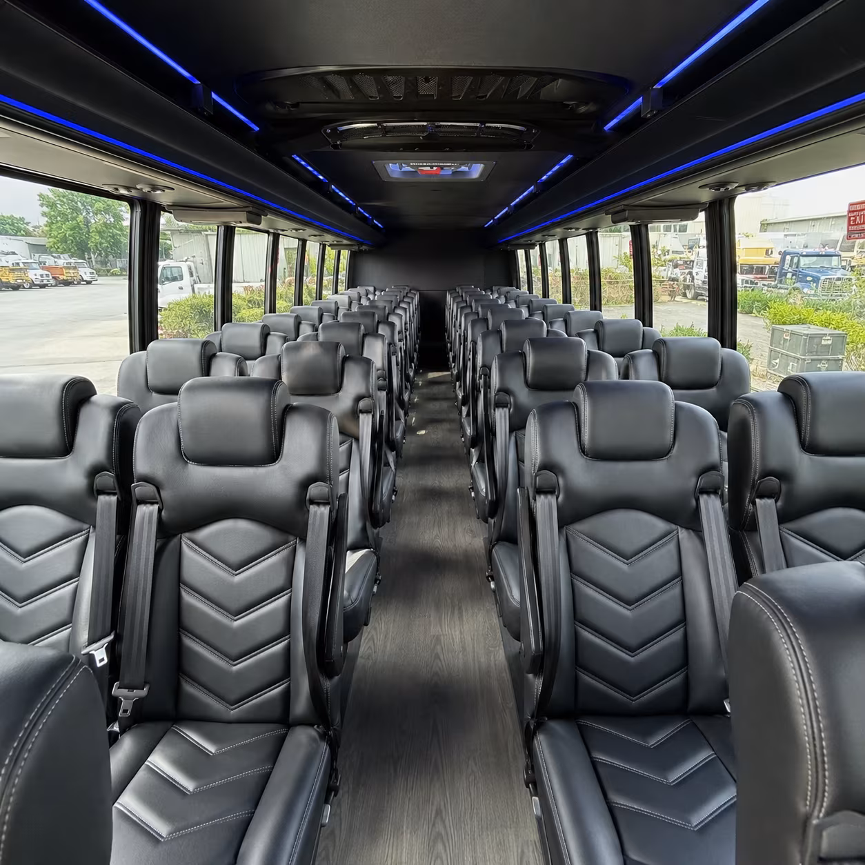 corpus christi 28 passenger minibus interior