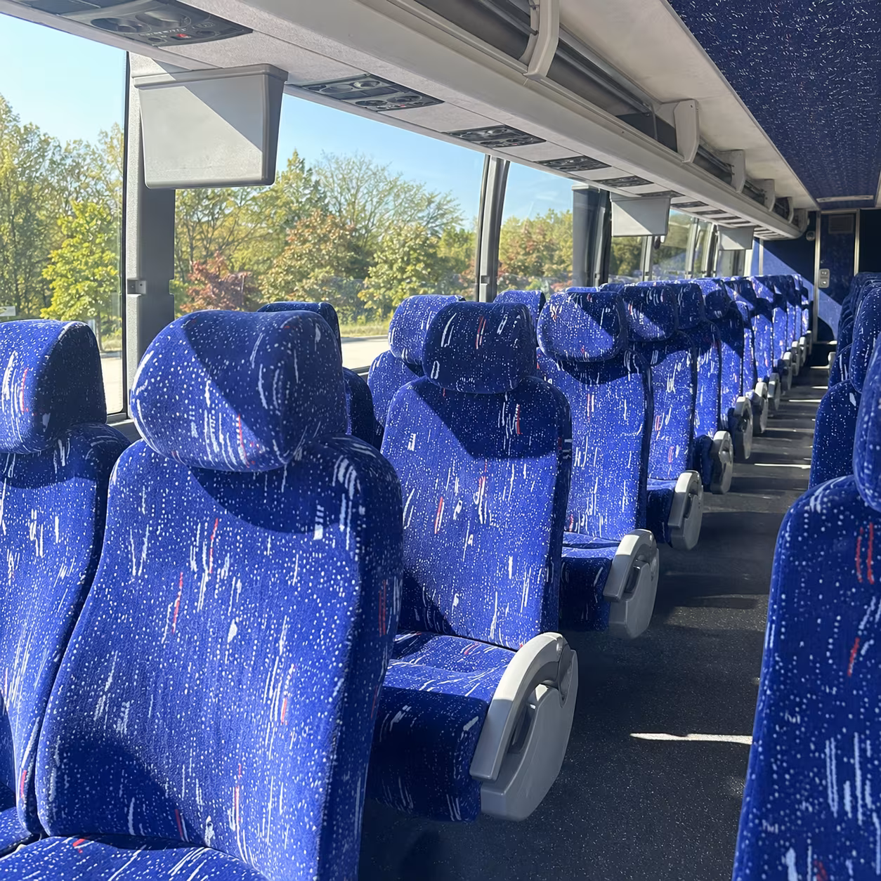 corpus christi 56 passenger charter bus inside