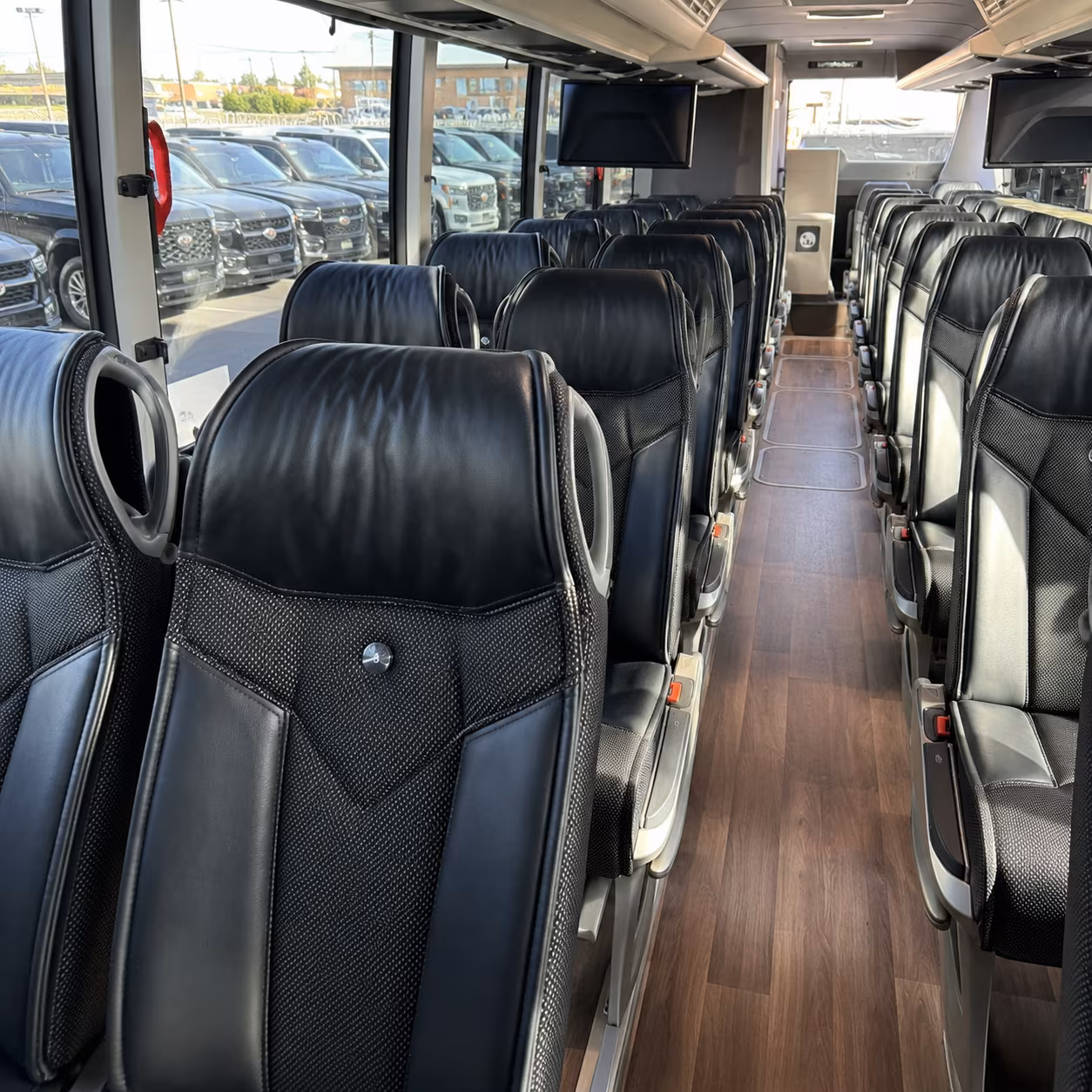 corpus christi 56 passenger charter bus interior