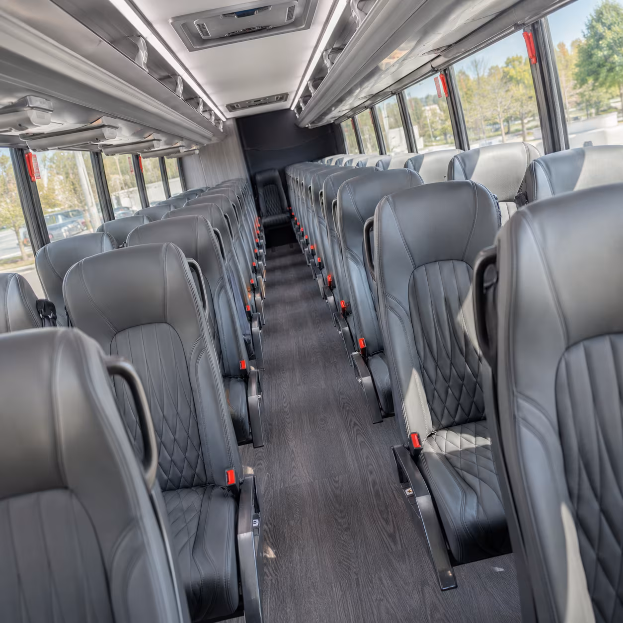 minibuses for smaller concert groups heading out in corpus christi